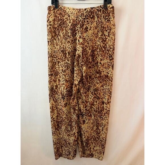 VTG y2k Victoria's Secret Pink Label Swim Cover Pants Sheer Cheetah Print Tie - Picture 7 of 7